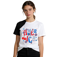 Impression DTF personnalisée en gros, motif Jour de l'Indépendance, transfert thermique à repasser pour vêtements et t-shirts