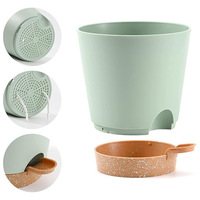 P514 Jardinières auto-arrosantes d'intérieur avec trous de drainage et soucoupes