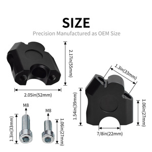 Elevador de manillar de motocicleta de aleación de aluminio negro para Honda CB400X CB500X F NC700S NC750X, mejora - Product Image 2