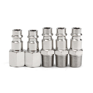 1/4 In Male Quick Connector 5 Piece Set Stainless Steel Air Compressor Pneumatic Tool Accessories - Product Image 1