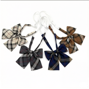 Accesorios para Túnica <span class=keywords><strong>de</strong></span> Graduación, Estilo Inglés, para Uso Colectivo, Sin Atar las Botas <span class=keywords><strong>Corbata</strong></span> <span class=keywords><strong>de</strong></span> Moño <span class=keywords><strong>con</strong></span> <span class=keywords><strong>Cuello</strong></span> a Cuadros TR - Product Image 1