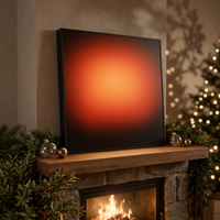 Boîte à lumière LED LUZ Art Déco Coucher de soleil avec cadre en aluminium, commande tactile, intensité réglable, art mural pour décoration intérieure moderne