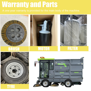 Máy chà sàn công nghiệp điện đa chổi, máy quét đường, pin Lithium 60V 240Ah hiệu suất cao, 2 thùng rác - Product Image 6