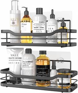 Estante organizador para estante de ducha, adhesivo sin perforación para accesorios, estante de <span class=keywords><strong>cocina</strong></span> para almacenamiento de baño, paquete de 2 - Product Image 1
