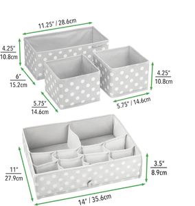 Collapsible Rectangle Storage <b>Box</b> Eco-Friendly Closet Dresser Drawer Organizer 3 Divider with Drawers for Underwear Socks - Product Image 3