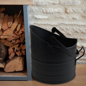 Grand seau à charbon en métal pour cheminée avec couvercle et <span class=keywords><strong>pelle</strong></span> pour poêle à <span class=keywords><strong>bois</strong></span> - Product Image 3