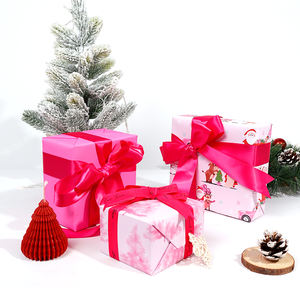 Papier d'emballage cadeau de luxe personnalisé en silicone enduit jetable en gros d'usine 43x300cm pour l'emballage - Product Image 5