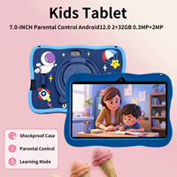 Nouvelle tablette éducative pour enfants astronautes de l'école primaire, 7 pouces HD, MTK Android 12, 2 Go de RAM, 32 Go de stockage, avec fonctionnalités sur le thème des planètes, Wi-Fi, GPS et reconnaissance faciale
