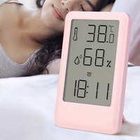 Indoor Outdoor Multi Lcd Groot Scherm Wekker Met Temperatuur En Vochtigheid Meter Klok