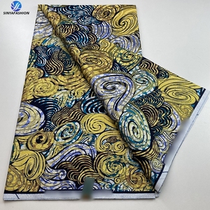 Tessuto Sinya di Alta Qualità 6-Yard African Wax Prints Super Golden Grand Wax Ankara in Cotone per Borse, Coperture, <span class=keywords><strong>Tende</strong></span> - Offerta Calda per Ragazzi - Product Image 5