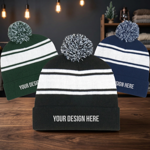 Bonnets d'hiver en tricot de créateur avec logo brodé, bord côtelé tricoté en 3D, bonnet personnalisé pour le milieu professionnel - Product Image 3