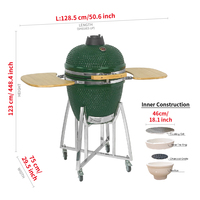SEB KAMADO 21 Zoll Keramik Chacoal Grill Grill Camping Picknick Schnellst art Zündung Abnehmbare Tischbeine