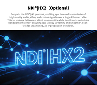 Système de visioconférence 4K avec caméra PTZ, zoom optique 10x, suivi IA, NDI HX2 pour diffusion en direct d'églises, diffusion en direct et éducation