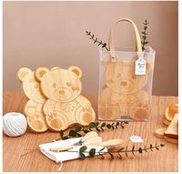 Lot de 55 cadeaux personnalisés pour gagnants de jeux de baby shower, 6 ensembles de planches à fromage en forme d'ours, cuillères, épandeurs de beurre, sacs et torchons de cuisine