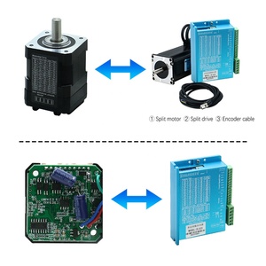 2-3A สเต็ปเปอร์มอเตอร์2เฟสแบบวงปิดไฮบริดสเต็ปเปอร์ Nema17 0.8Nm <span class=keywords><strong>17</strong></span> 60มม. พร้อมตัวเข้ารหัส - Product Image 6