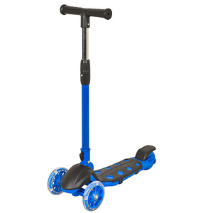สกู๊ตเตอร์เด็กปรับระดับความสูงได้ พร้อมไฟ LED สำหรับเด็กอายุ 3 ปีขึ้นไป สีฟ้าและสีแดงกลิตเตอร์ - Product Image 4