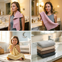 Serviette de bain en coton gaufré 100 % coton, super douce, absorbante, séchage rapide, motif nid d'abeille, pour le visage et les mains, idéale pour la salle de bain, le spa et l'hôtel