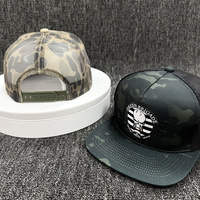 Gorra Snapback de Malla Transpirable con Sublimación Personalizada, Estilo Hip Hop Y2K, Unisex, Camuflaje, para Actividades al Aire Libre, Modelo YP 6006