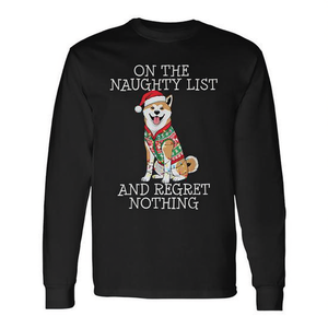 T-shirt à manches longues Christmas Akita Naughty List - Product Image 2