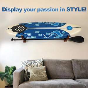 Support de planche de surf crochets frêne bois affichage écologique naturel <span class=keywords><strong>Snowboard</strong></span> <span class=keywords><strong>Wakeboard</strong></span> - Product Image 5