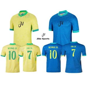 2024 2025 Camisas de Footbol Vinny Brazil America's Cup Casemiro Neymar Football Jersey Men's Football Tシャツ