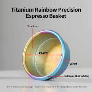 Cesta de Espresso de Precisión de Titanio con Microagujeros de Precisión <span class=keywords><strong>1900</strong></span>, Material de Titanio, Arcoíris, Compatible con 58 mm - Product Image 3