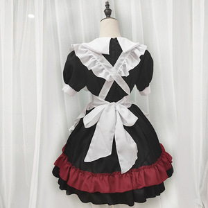 <span class=keywords><strong>Disfraz</strong></span> de Sirvienta Malvada para <span class=keywords><strong>Mujer</strong></span>, Color Negro y Rojo, para Cosplay de Anime, Halloween, Disfraces de Sirvienta, Vestidos Sexys de Lolita para Fiesta - Product Image 2