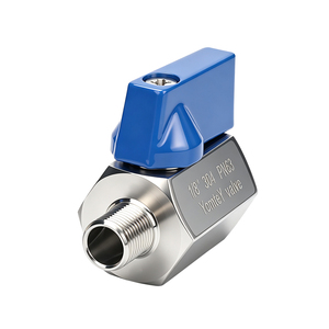 Mini-vanne à boisseau sphérique en acier inoxydable 304 PN63, filetage mâle-femelle, moulage de précision, surface lisse, marquage clair et précis, ODM - Product Image 3