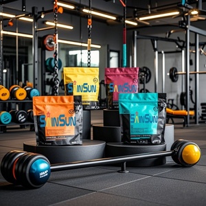 Custom Printed Biodegradable 1Kg Whey <b>Protein</b> Powder Packaging Bag Stand Pouch Aluminum Foil Ziplock for Chewing Gum Sushi Milk - Product Image 3