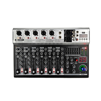 Console de mixage audio mini en métal K500 5/7 canaux, égaliseur 3 bandes, MP3, Bluetooth, 99 effets intégrés, studio à domicile, diffusion en direct