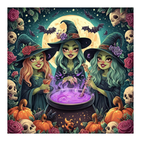 CHENISTORY Peinture par numéros DIY, thème Sorcier d'Halloween, Cadeau fait main, Art mural moderne