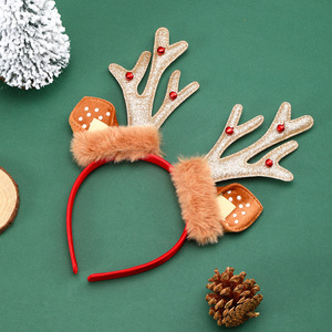 Nouveau <span class=keywords><strong>bandeau</strong></span> LED transfrontalier avec oreilles bois pour décoration de fête de Noël petits cadeaux pour enfants - Product Image 2