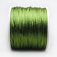 Cordon en satin de soie couleurs brillantes, vente en gros, bricolage, 1.5mm, pour la fabrication de bijoux