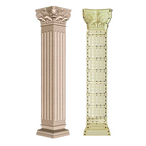 Moldes de piedra de pilar de columna romana cuadrada de hormigón decorativo Exterior de alta precisión molde de columna de pilar de plástico para exteriores - Product Image 4