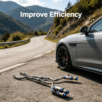 Système d'échappement Catback Valvetronic haute performance pour Lexus RC F 5.0L V8 2015-2025, embouts en acier inoxydable bleu brûlé