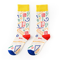 Chaussettes d'école personnalisées drôles pour femmes en coton biologique écologique durable