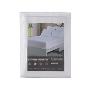 Enveloppe de matelas matelassée imperméable Protection de lit de qualité pour usage hospitalier à domicile Style uni pour adultes Techniques tissées