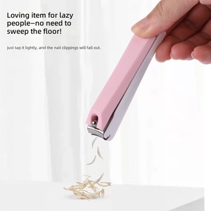 <b>Pink</b> Stainless Steel Nail Clipper Set Wide Jaw Curved Blade Manicure <b>Tool</b> for Finger and Toe - Product Image 4