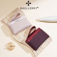 Baellerry dompet koin kulit Pu wanita, kslot pendek banyak Slot kartu