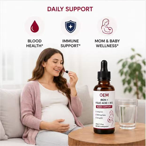 Gotas Líquidas Multivitamínicas Prenatales Personalizadas de Fábrica con Hierro Quelado, Folato, DHA, Vitamina D3, Soporte Nutricional Integral para el <span class=keywords><strong>Embarazo</strong></span> - Product Image 3