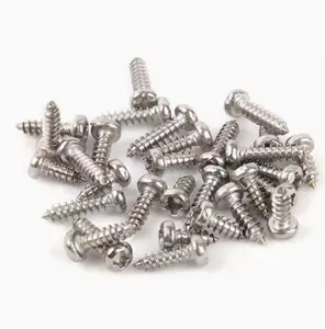 304 stainless steel Cross round head self tapping small screw M1 M1.2 thread