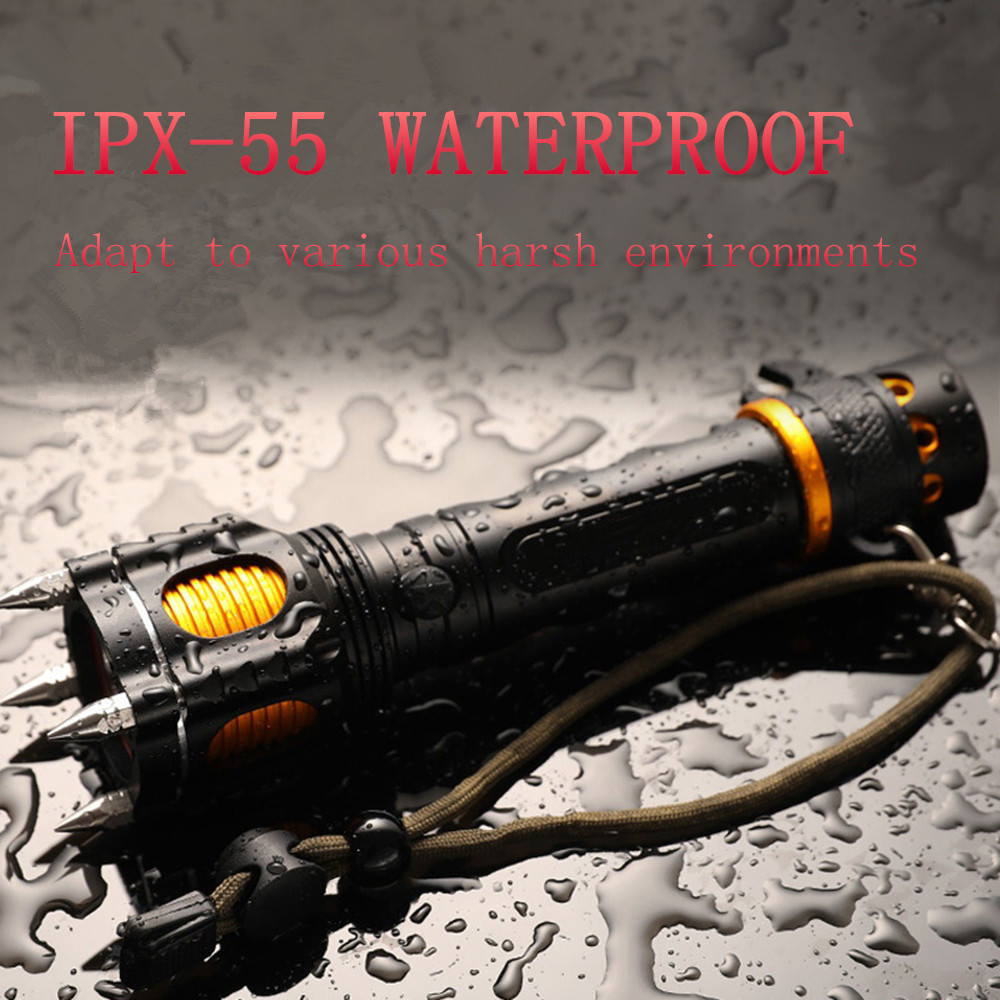 Distinctive Waterproof USB Rechargeable Flashlight - 1500 Lumens LED, Adjustable Brightness & Emergency Use, IP65 Rated Distinctive Waterproof USB Rechargeable Flashlight - 1500 Lumens LED, Adjustable Brightness & Emergency Use, IP65 Rated