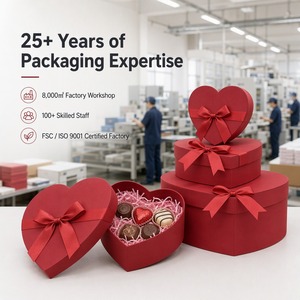 Caja de Regalo de Chocolate en Forma de Corazón Rojo Mate Personalizada con Lazo de Cinta, Dos Piezas, Suministro Directo de Fábrica al por Mayor <span class=keywords><strong>para</strong></span> Venta al por Menor y <span class=keywords><strong>Regalos</strong></span> - Product Image 4