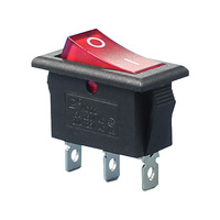 Interrupteur à bascule KCD3 éclairé par LED rouge, 250V/15A, 125V/20A, SPST marche-arrêt, 2 positions, 3 broches, pour voiture, bateau, marine