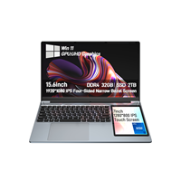 Ordinateur Laptop portabel 1TB SSD baru layar ganda 15.6 inci CPU N100 komputer Laptop bisnis Pc