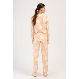 KADIN P.SUPREM O YAKA UZUN KOL ETEGI OVAL PIJAMA TAKIM - สีชมพูอ่อน - สีชมพูอ่อน - Product Image 4
