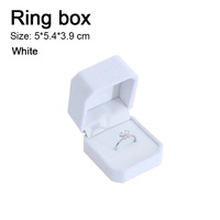 Boîte à alliances carrée pour fiançailles, mariage, bijoux, boîte personnalisée avec logo