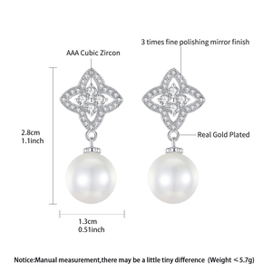 Luoteemi bán buôn Yiwu teemi đồ trang sức manufatur trực tiếp bán Món Quà Giáng sinh thời trang phụ nữ thả vỏ biển bông tai ngọc trai - Product Image 2