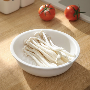 Nouvel Arrivage Panier de Drainage Multifonctionnel Double Couche peu profond pour Légumes, Fruits et Riz de Cuisine - Product Image 4