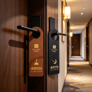 Etiquetas de papel personalizadas para colgar en la puerta con la indicación de 'No molestar' para habitaciones de hotel, venta al por mayor, publicidad promocional - Product Image 3